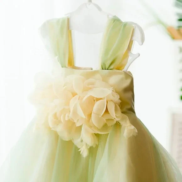Bridesmaid Dress Mint Green Baby Girl Dress Green Baby Girls Tulle Dress  Princess Flower Clothing Summer Party Tutu Kids Dre